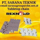 TABLETOP CHAIN REXNORD PT SARANA TEKNIK TYPE SSC LF 880 825 ROLLER CHAIN 1